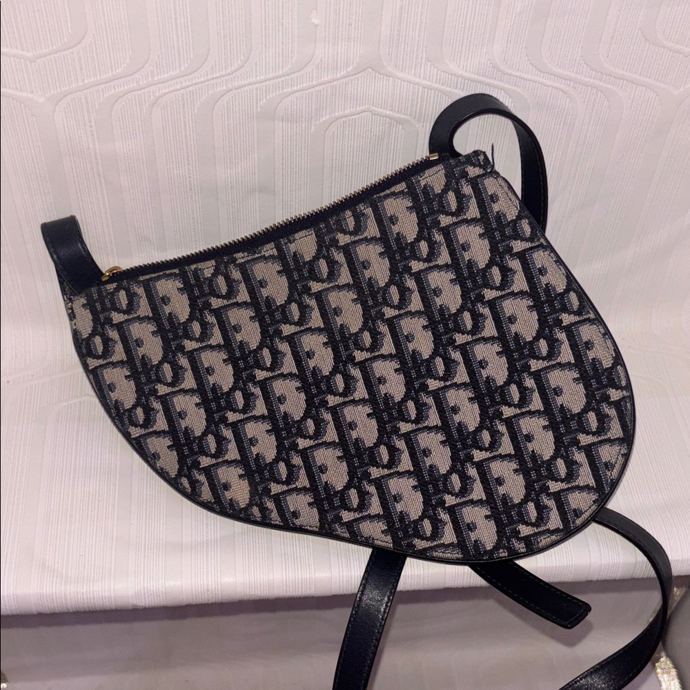 Dior triple pocket Monogram Saddle Crossbody